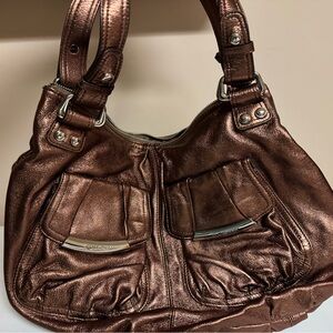 B. Makowsky Metallic Brown Women's Handbag